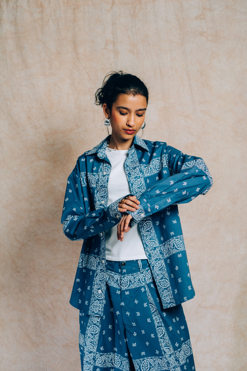 Sunday Morning Shirt 'Blue Paisley'