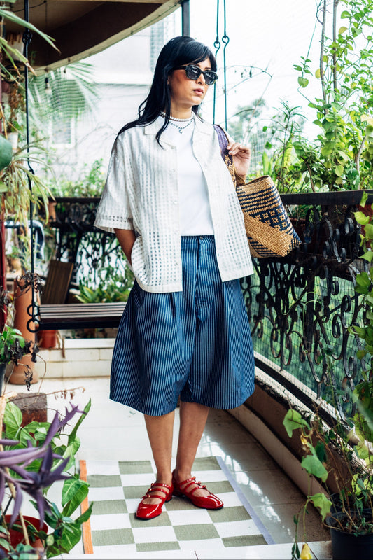 Really Wide Shorts 'Blue Stripes'
