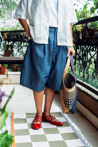 Really Wide Shorts 'Blue Stripes'