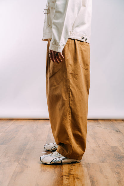 Double Pleated Balloon Pants 'Khaki Twill'