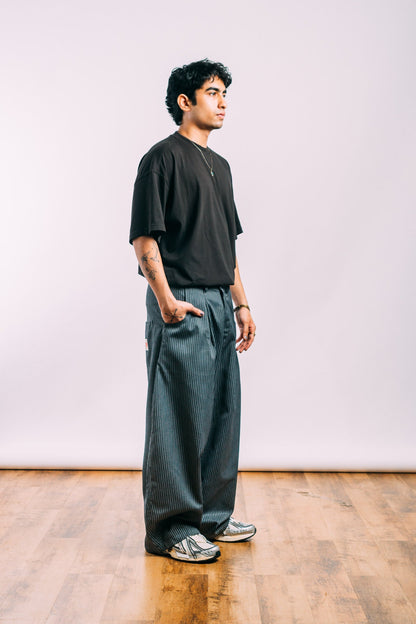 Really Wide Pants 'Grey Stripes'