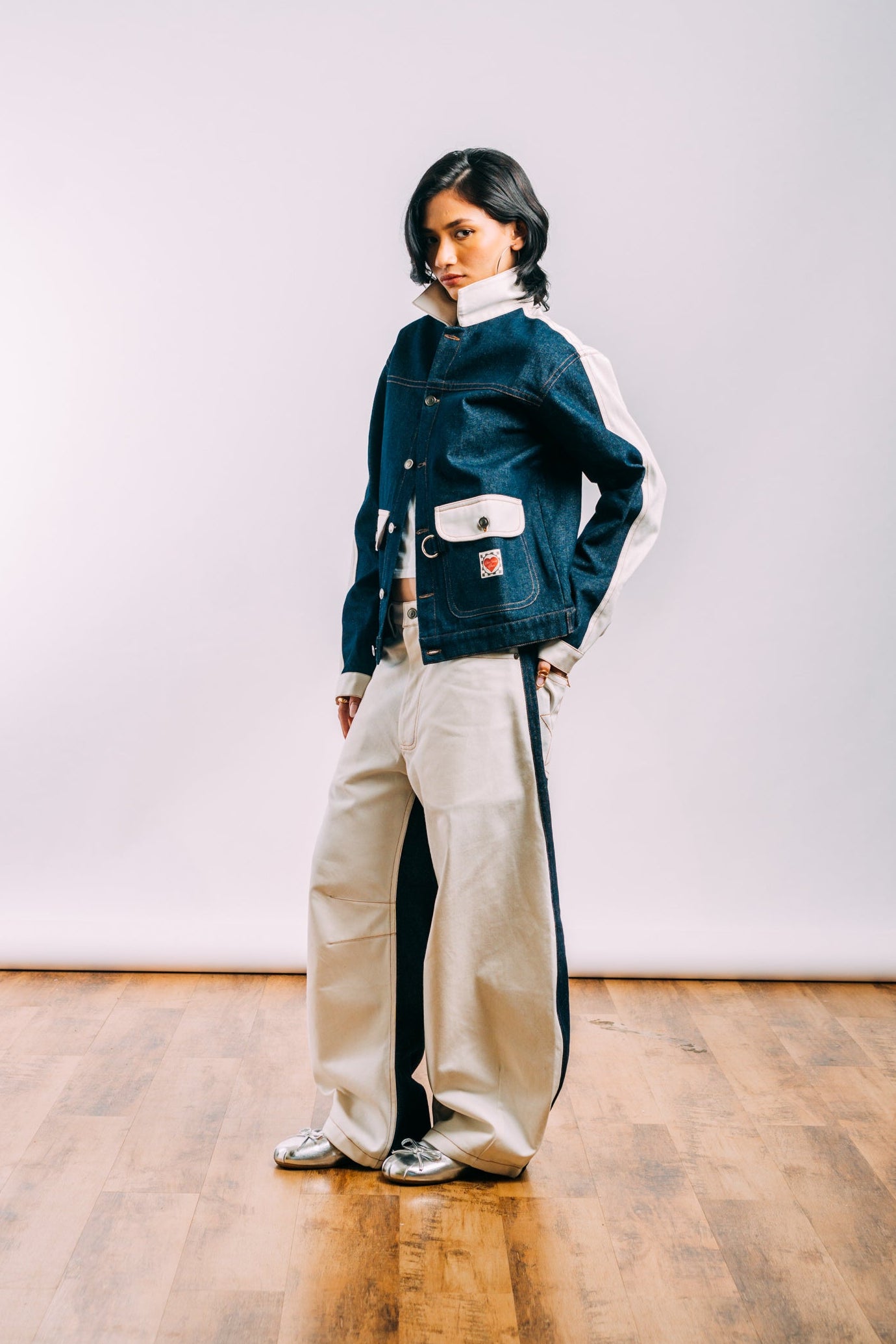 I'm A Star Horseshoe Jeans 'Indigo Off-White Split'