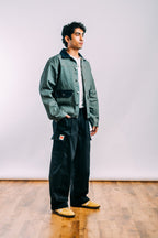 Vintage Cargo Pants 'Herringbone Black’