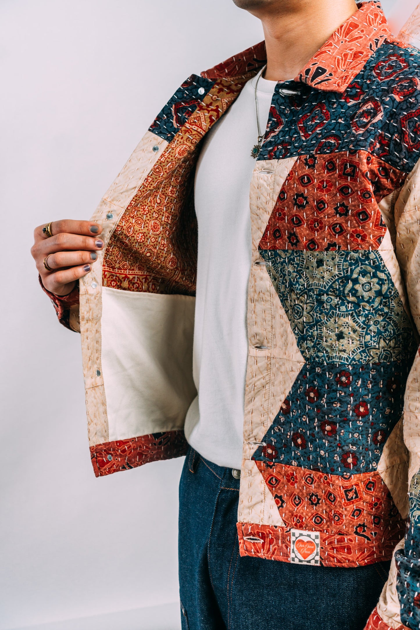 Work Jacket 'Upcycled Kantha'