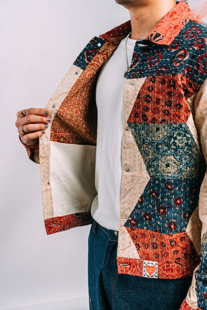 Work Jacket 'Upcycled Kantha'
