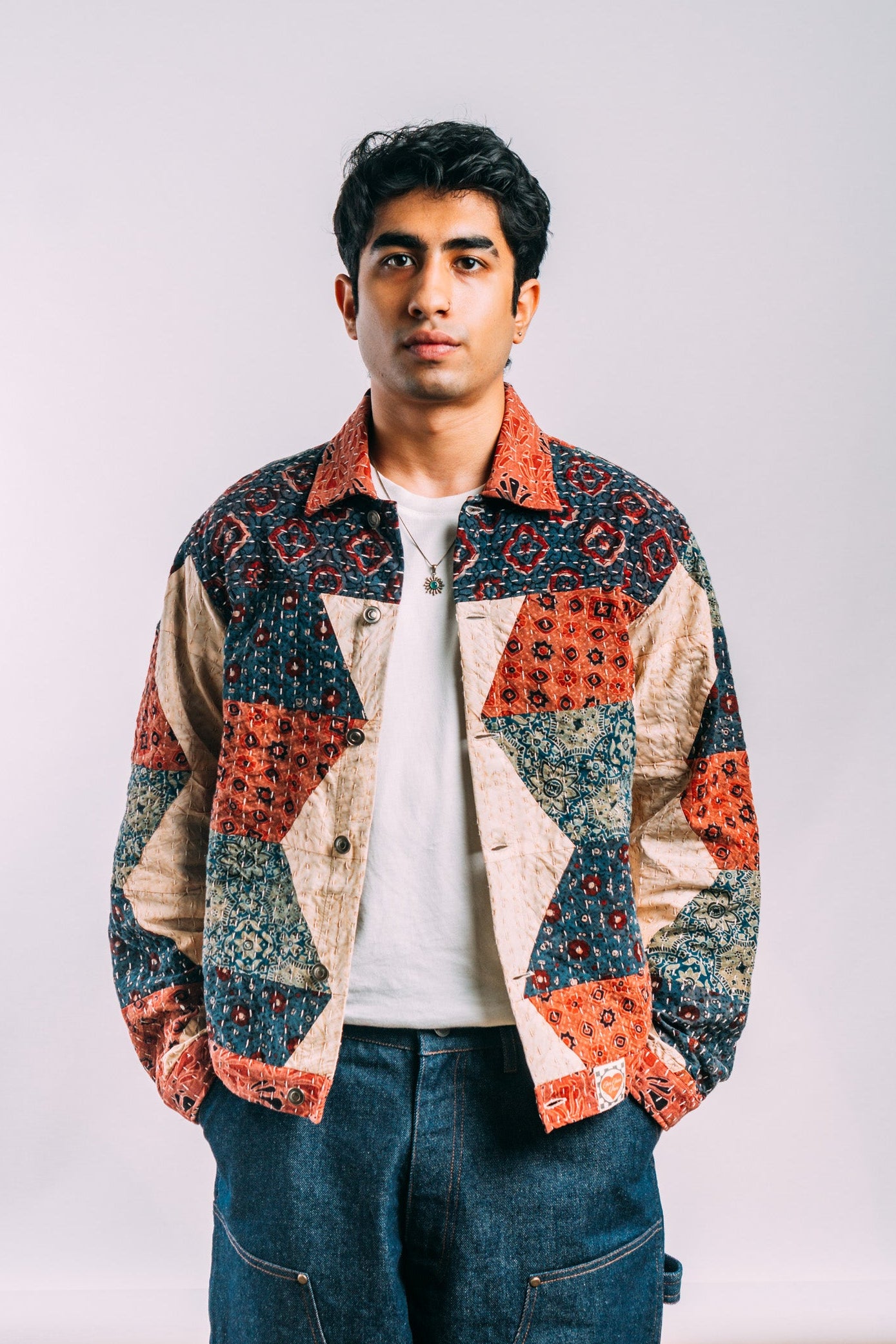 Work Jacket 'Upcycled Kantha'