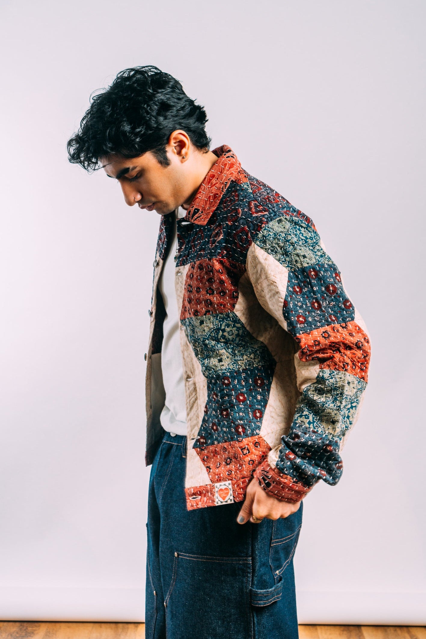 Work Jacket 'Upcycled Kantha'