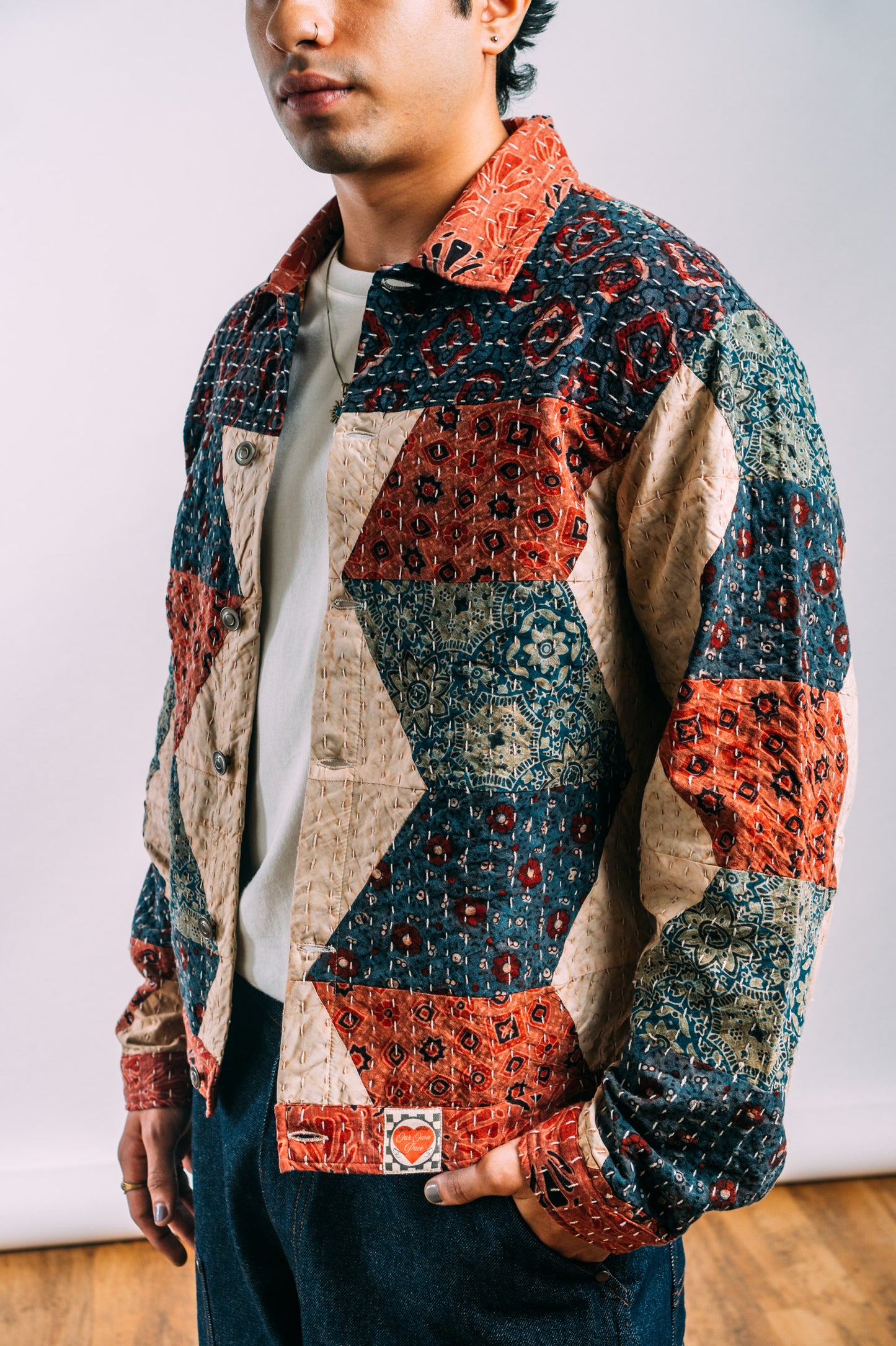 Work Jacket 'Upcycled Kantha'