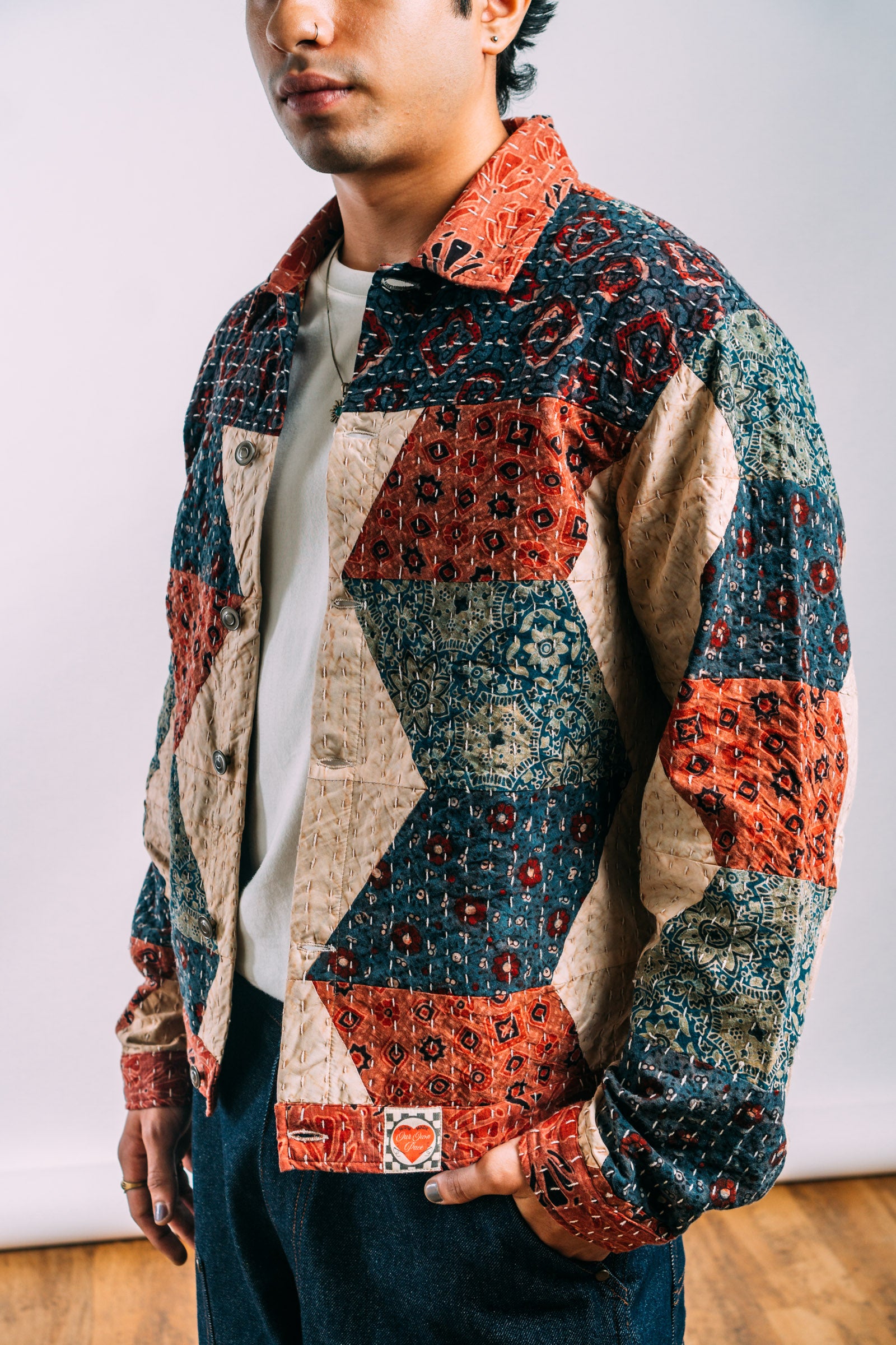Work Jacket 'Upcycled Kantha'