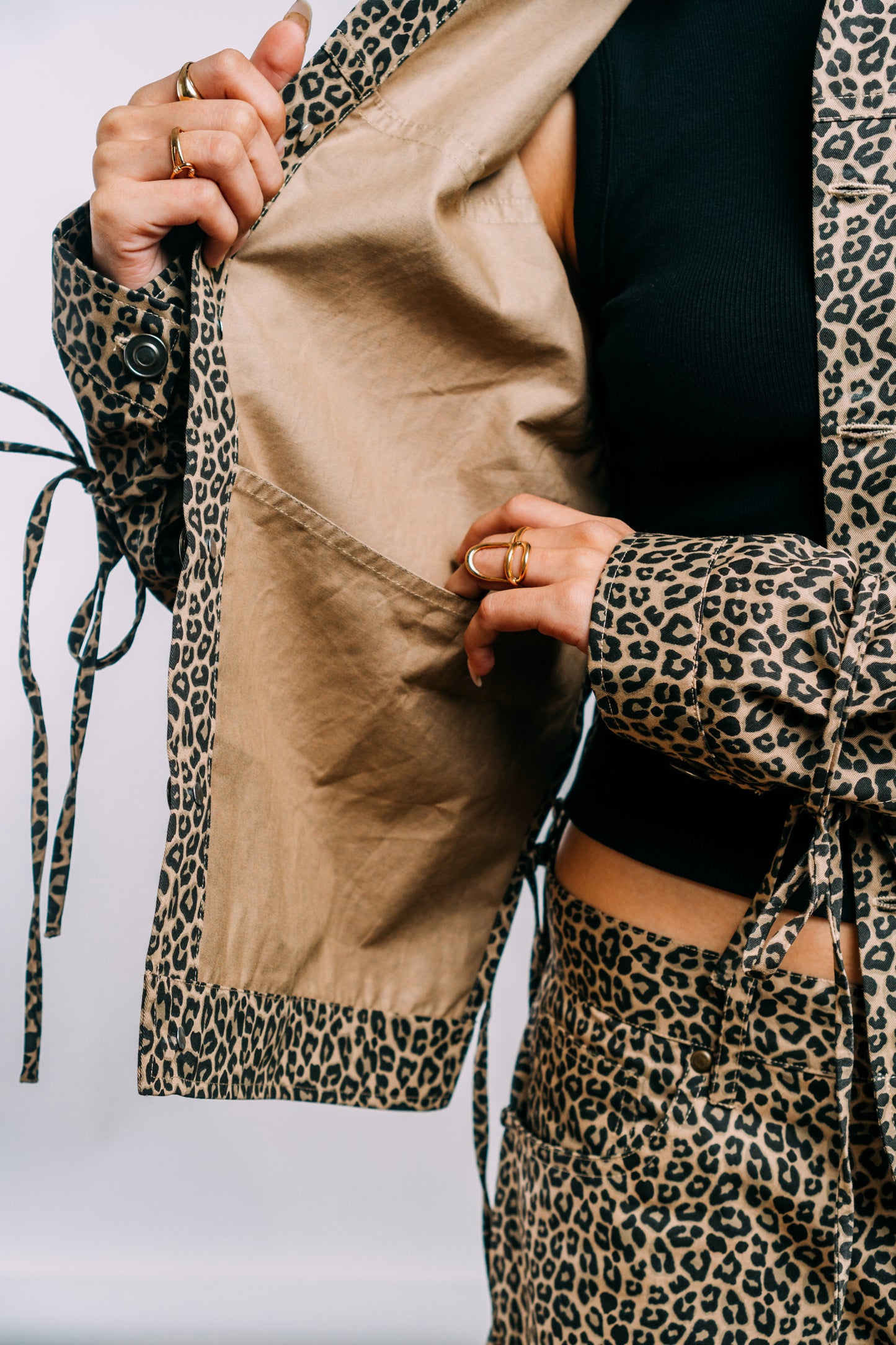 Kokoro Work Jacket 'Leopard Print Twill'