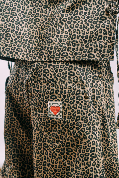 Kokoro Horseshoe Pants 'Leopard Print Twill'