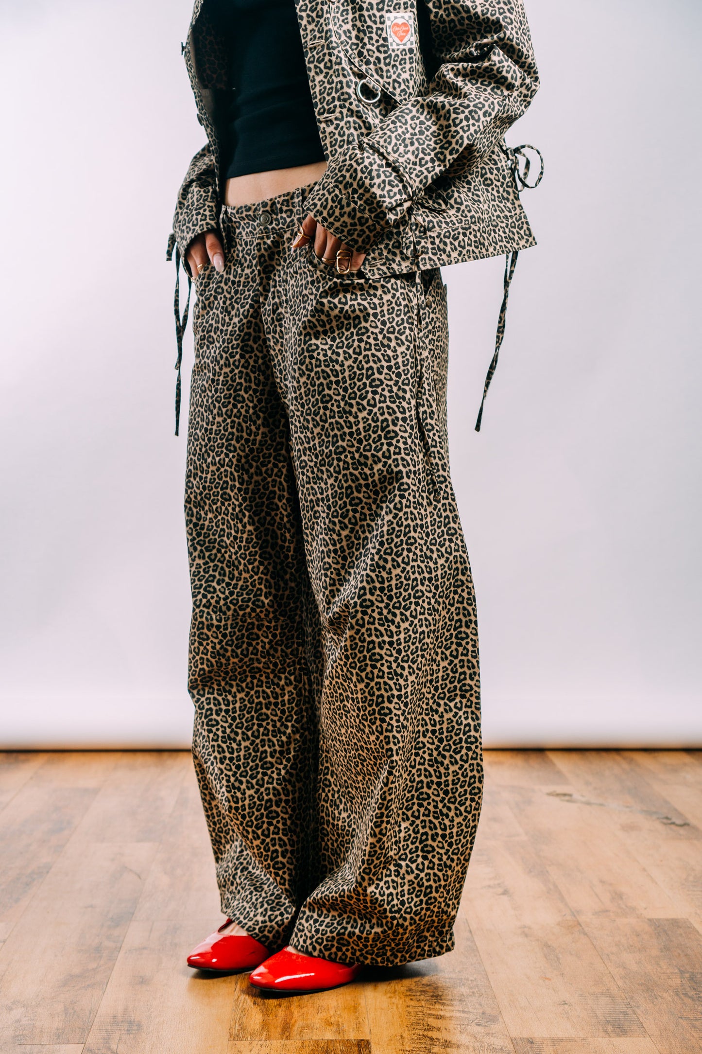 Kokoro Horseshoe Pants 'Leopard Print Twill'