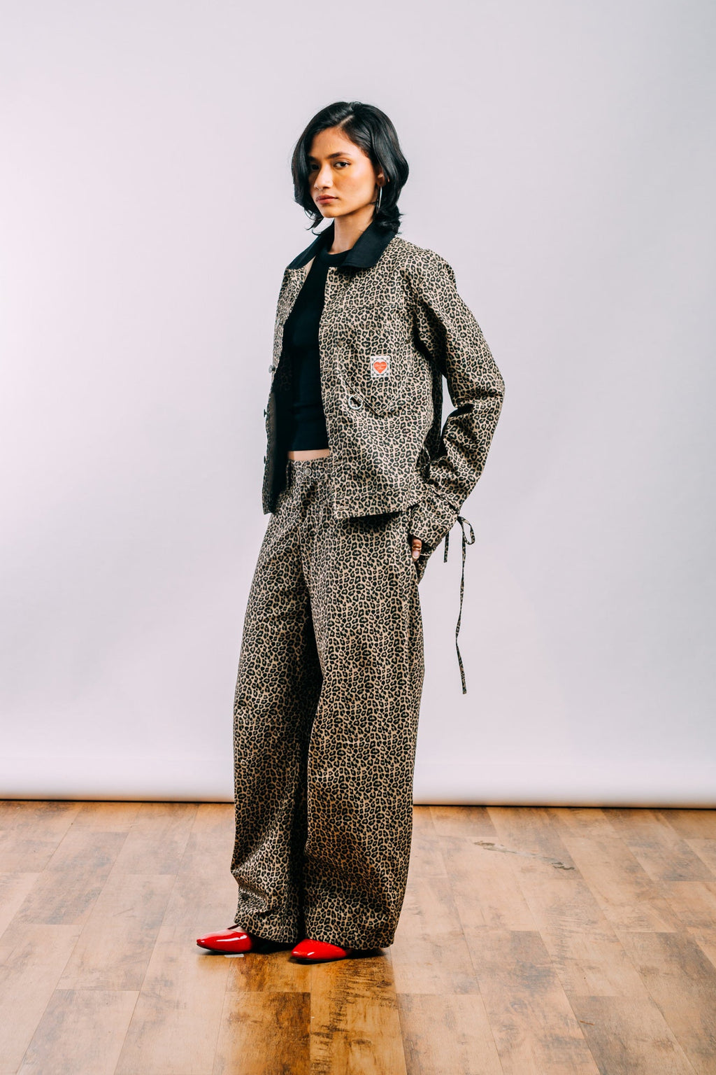Kokoro Work Jacket 'Leopard Print Twill'