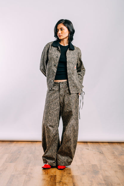 Kokoro Work Jacket 'Leopard Print Twill'