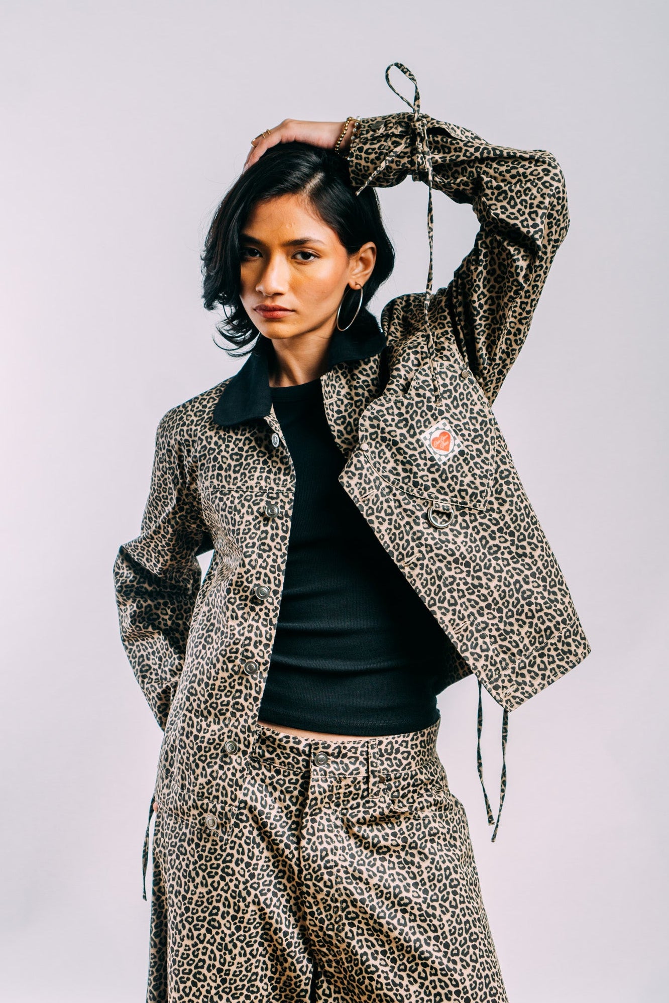 Kokoro Work Jacket 'Leopard Print Twill'