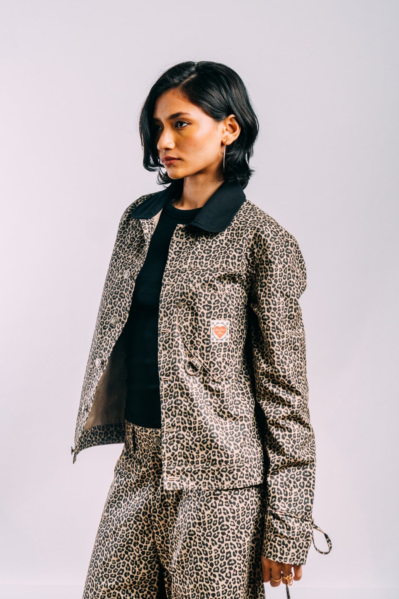 Kokoro Work Jacket 'Leopard Print Twill'