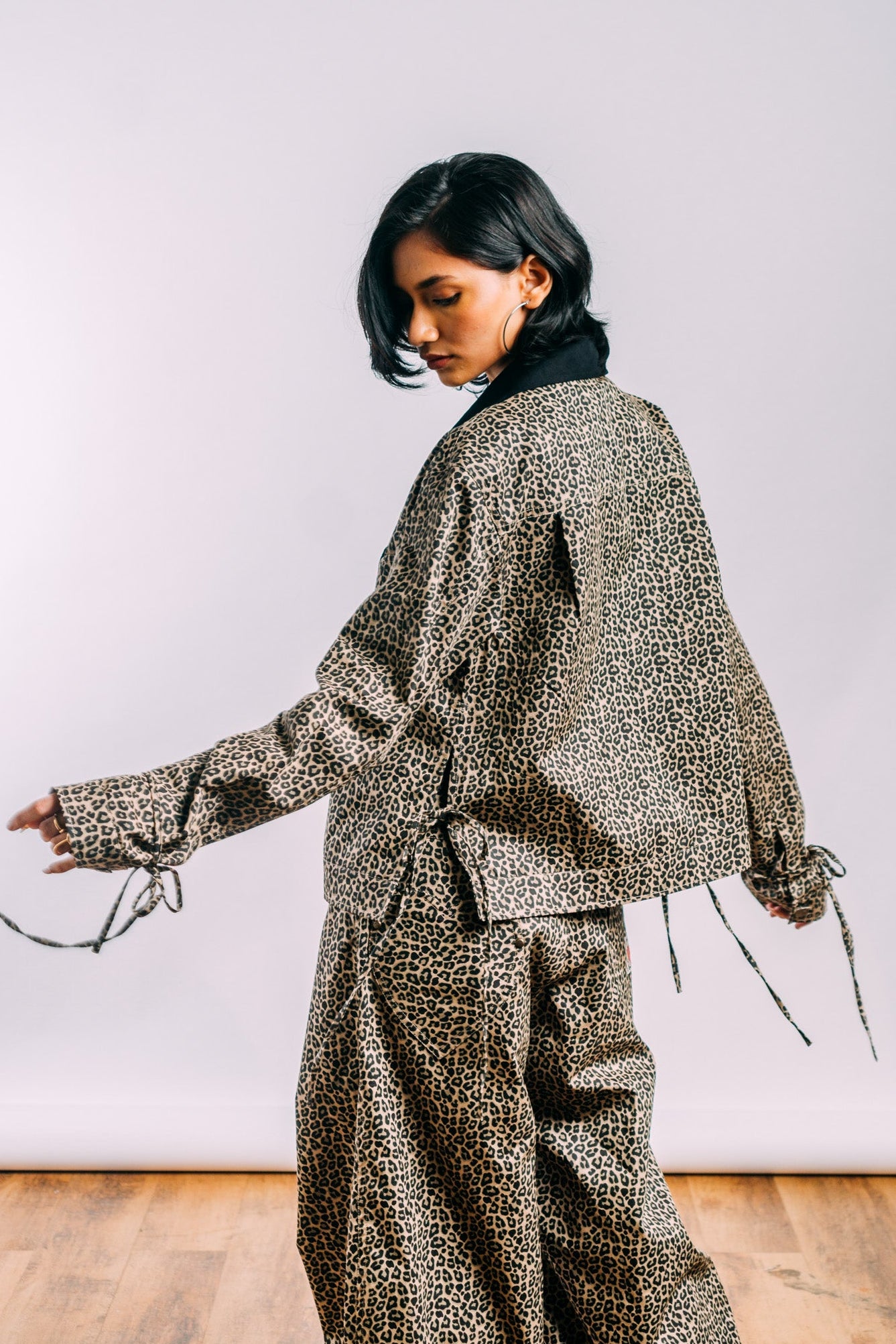 Kokoro Work Jacket 'Leopard Print Twill'