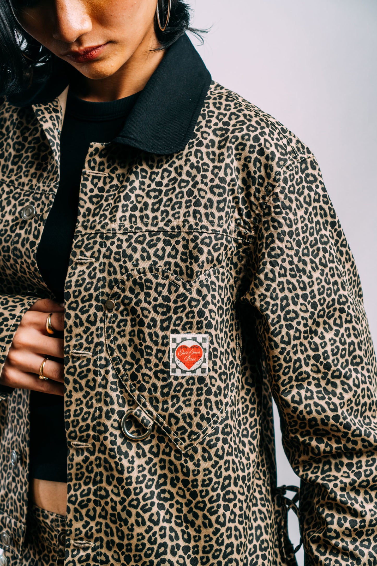 Kokoro Work Jacket 'Leopard Print Twill'