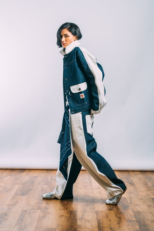 I'm A Star Horseshoe Jeans 'Indigo Off-White Split'