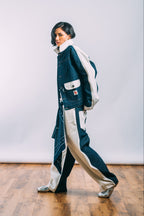 Denim Work Jacket 'Indigo Off-White Split'