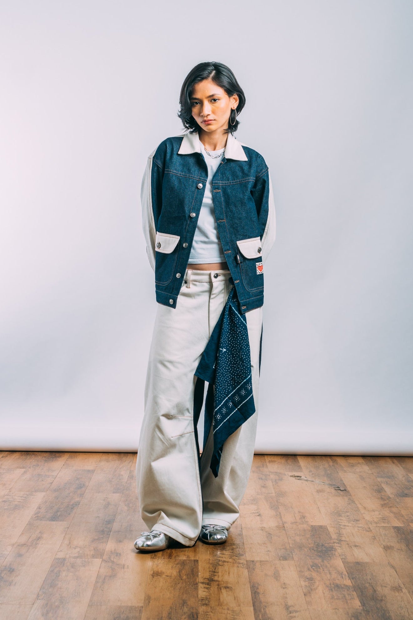 I'm A Star Horseshoe Jeans 'Indigo Off-White Split'