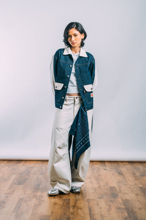 I'm A Star Horseshoe Jeans 'Indigo Off-White Split'