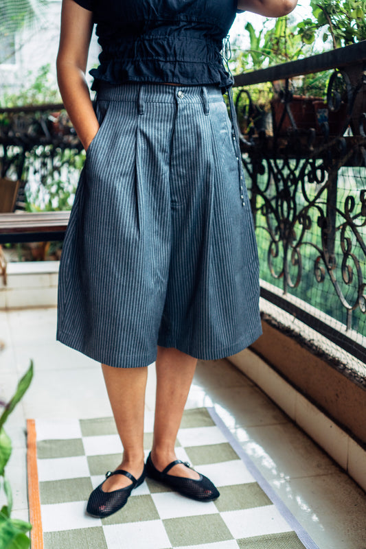 Really Wide Shorts 'Grey Stripes'