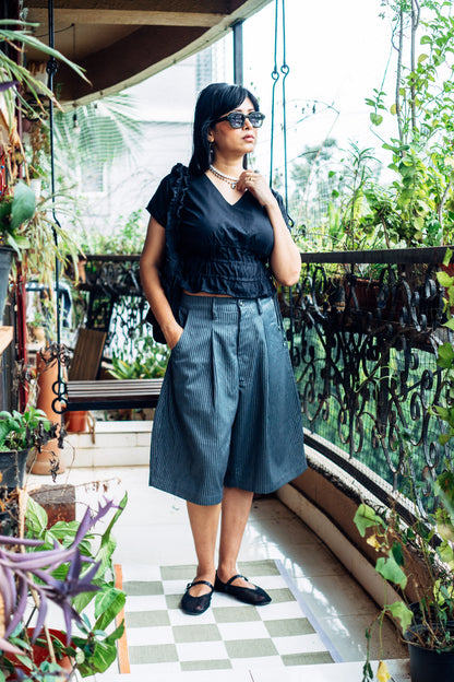 Really Wide Shorts 'Grey Stripes'