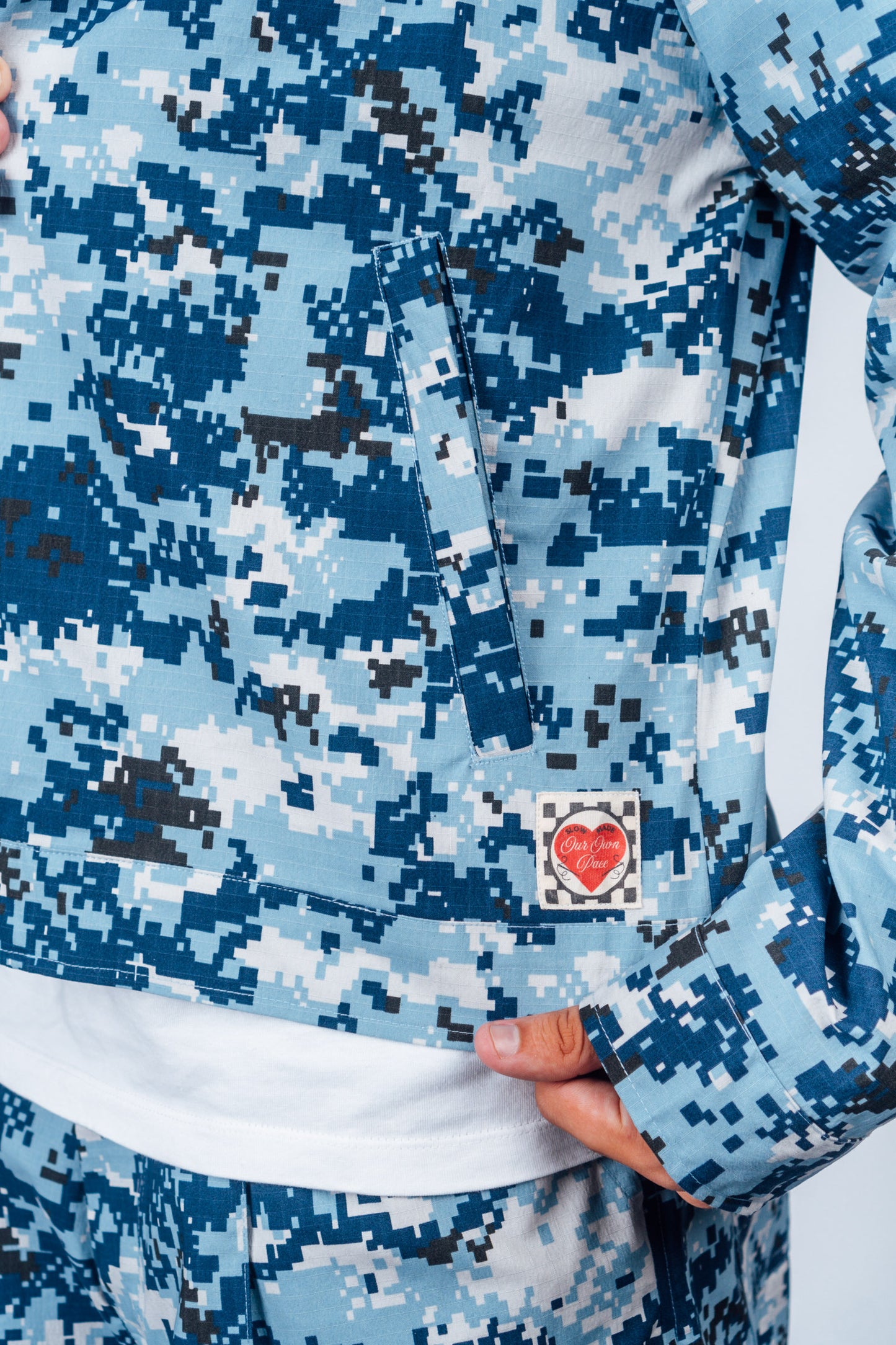 Zip Up Work Jacket 'Digital Camo Navy’