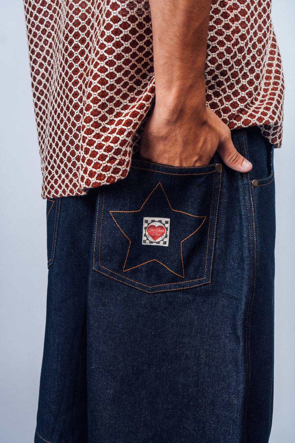 Pleated Bermuda Jorts 'Raw Indigo'