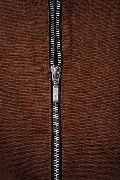 Zip Up Work Jacket 'Brown Canvas'
