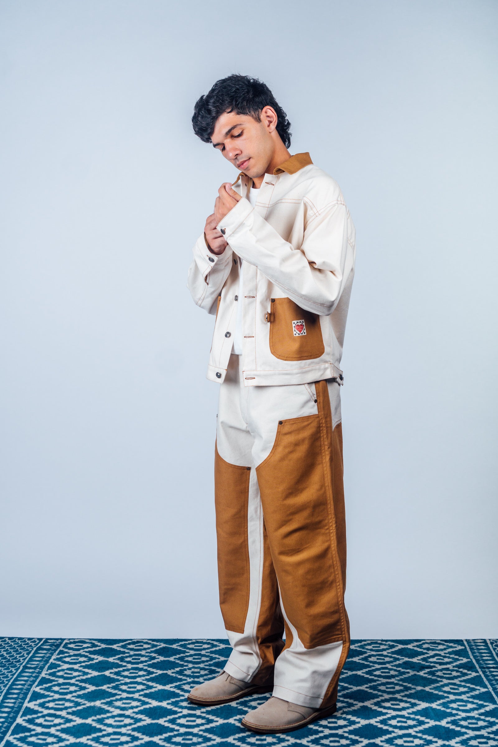 Double Knee Work Pants 'Raw Dearborn'