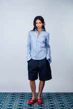 Fitted Shirt 'Light Blue Stripes'