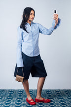 Fitted Shirt 'Light Blue Stripes'