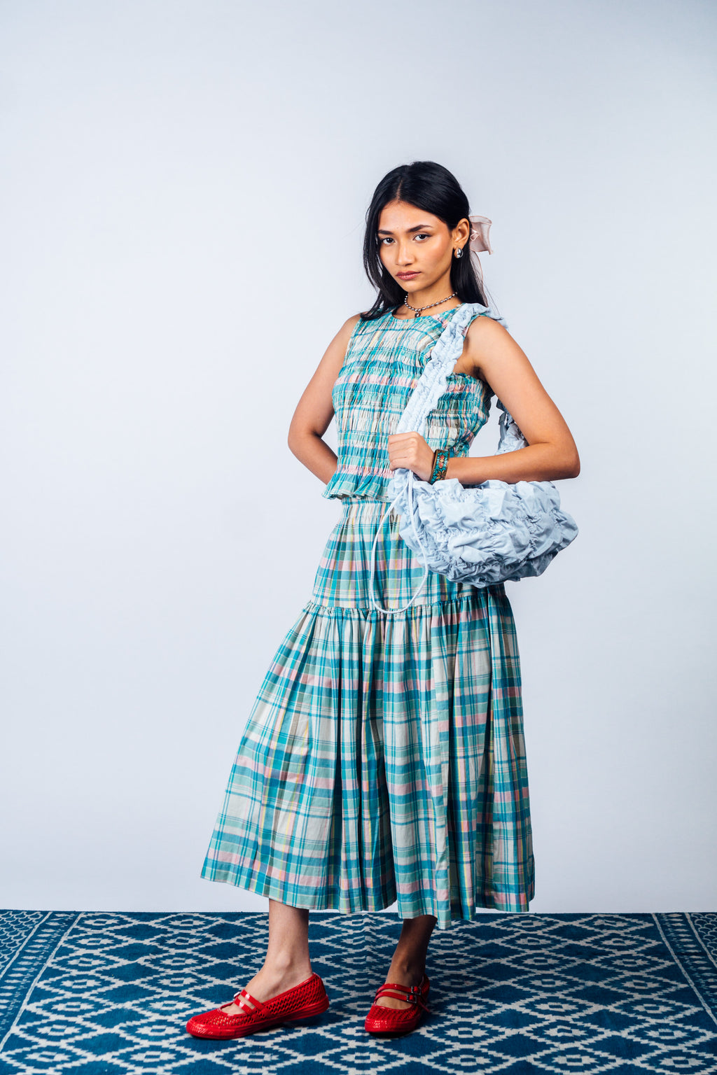 Tiered Skirt 'Madras Magic 06'