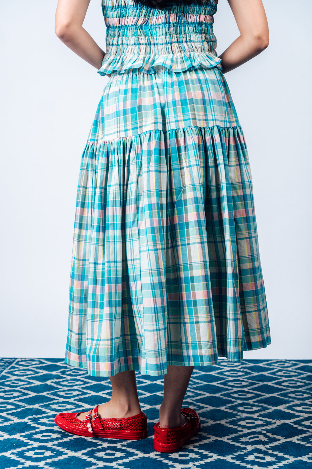 Tiered Skirt 'Madras Magic 06'