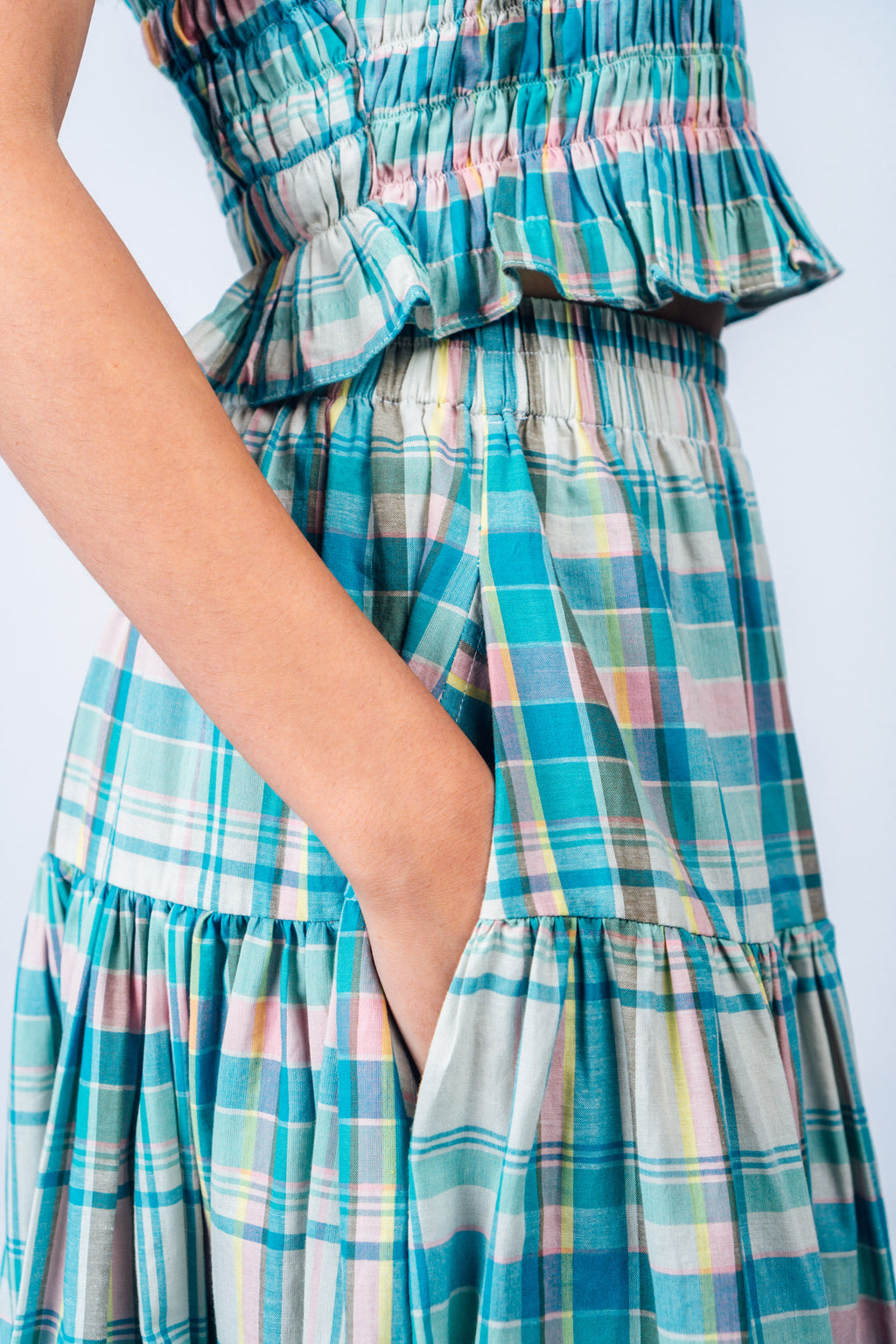 Tiered Skirt 'Madras Magic 06'