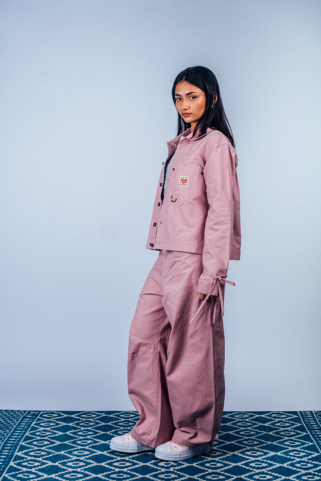 Kokoro Work Jacket 'Dust Pink Canvas'