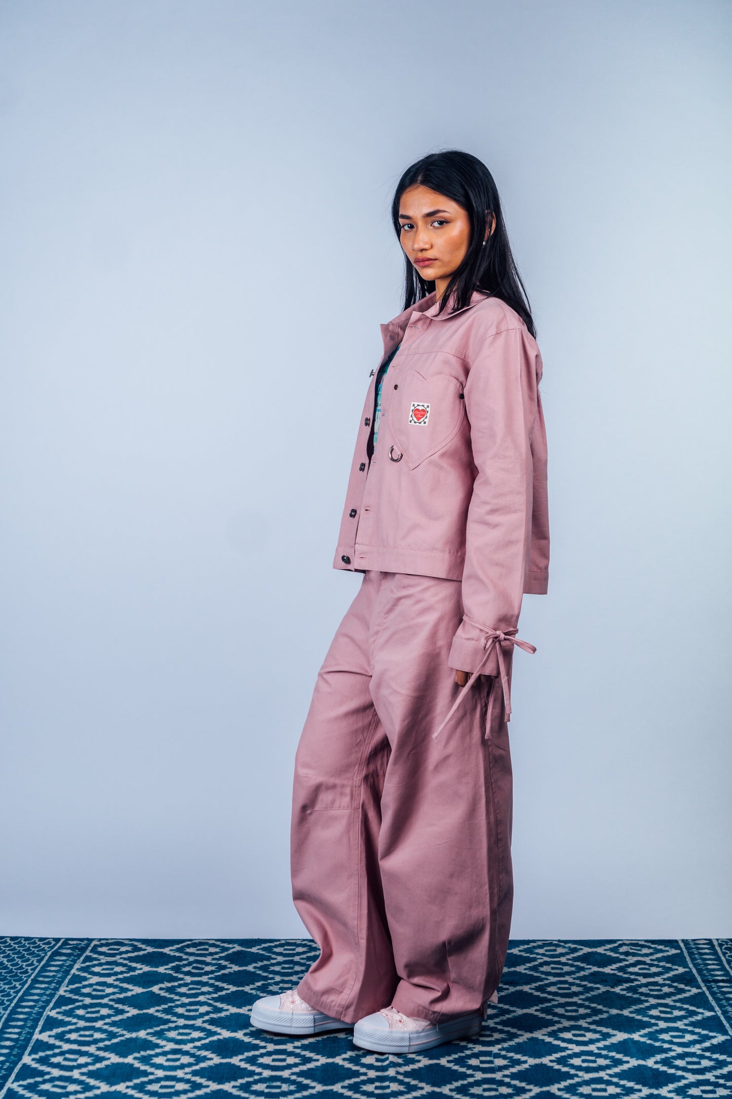 Kokoro Work Jacket 'Dust Pink Canvas'