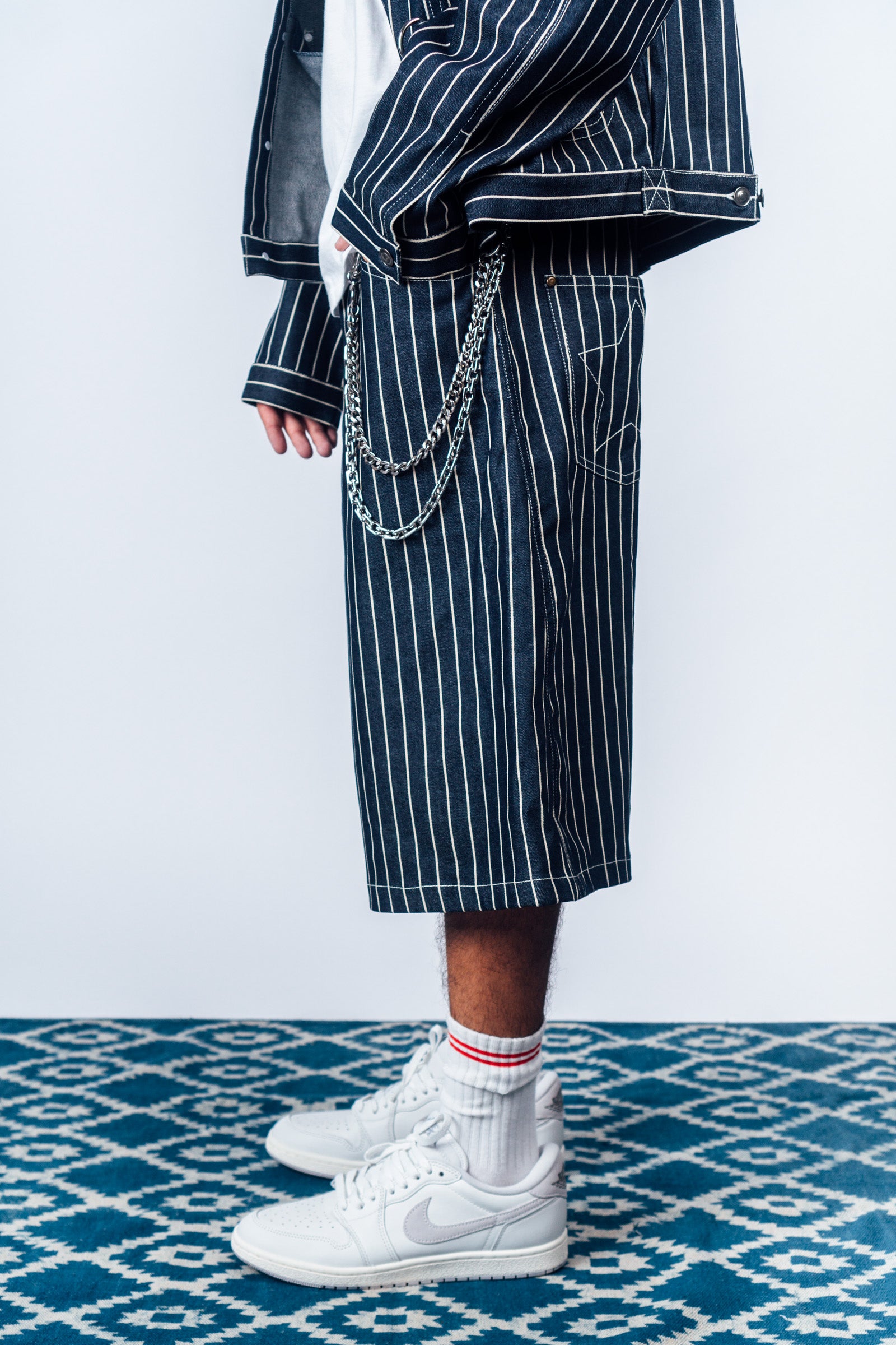 I'm A Star Horseshoe Jorts 'Railroad Stripe'