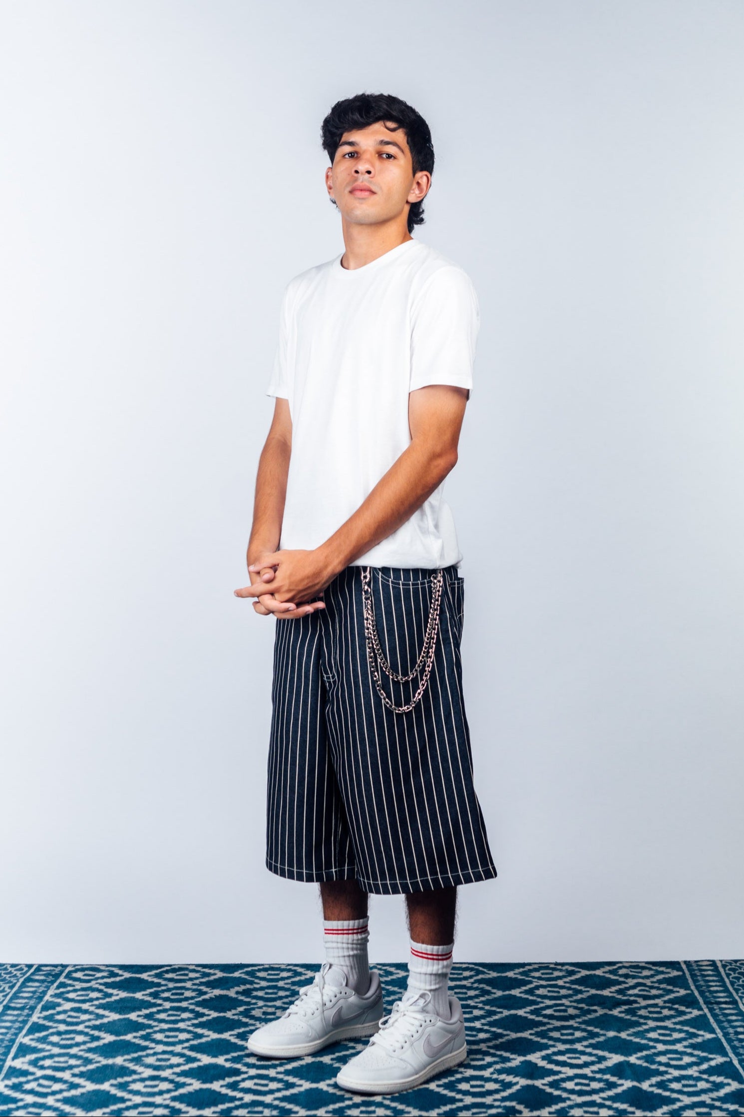 I'm A Star Horseshoe Jorts 'Railroad Stripe'