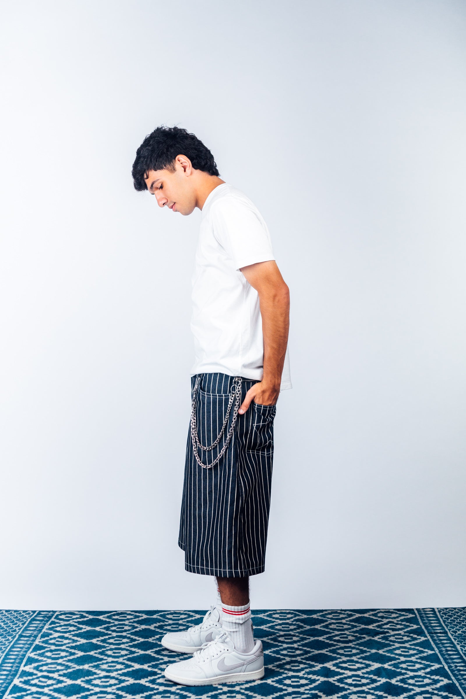 I'm A Star Horseshoe Jorts 'Railroad Stripe'