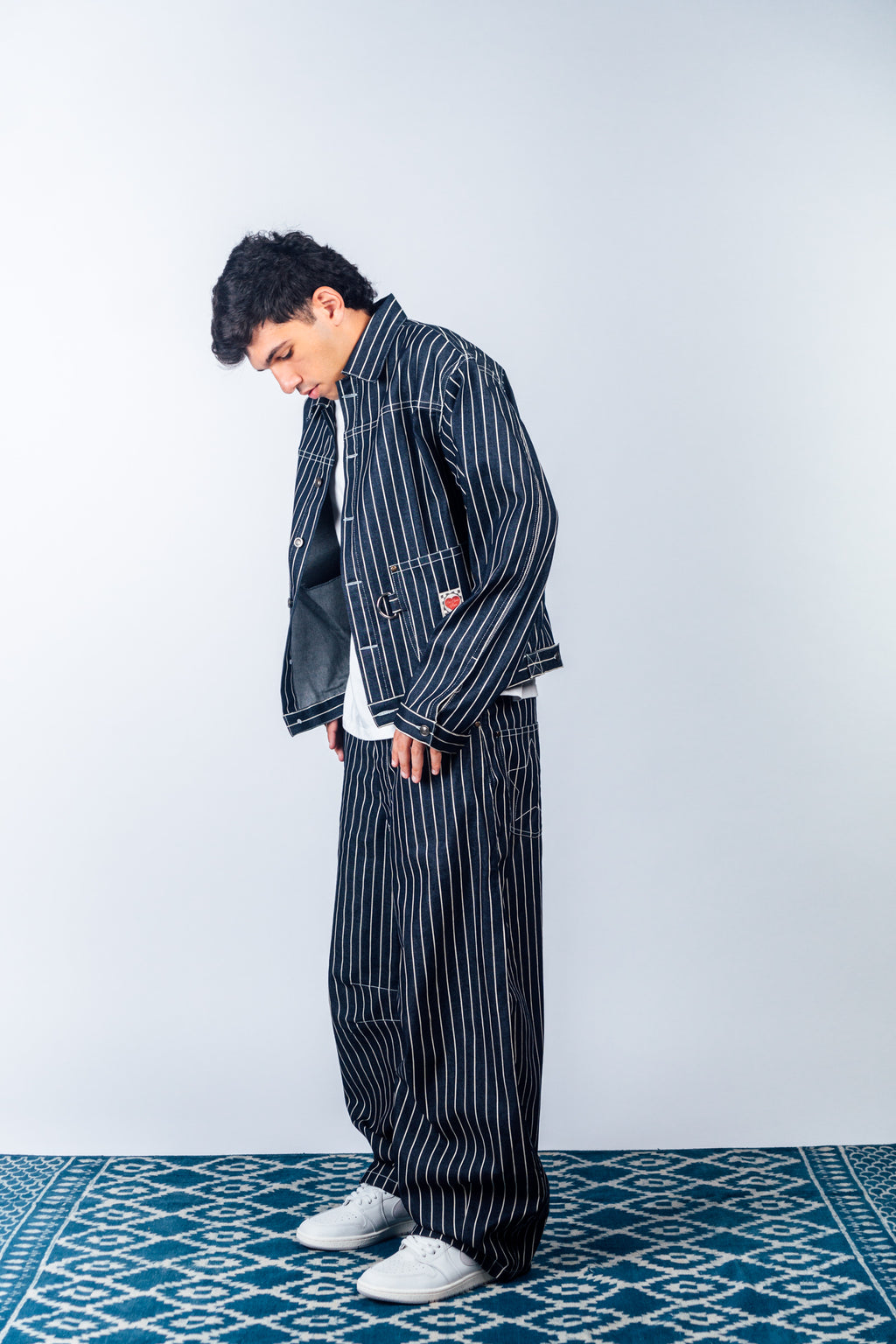 Denim Work Jacket 'Railroad Stripe'