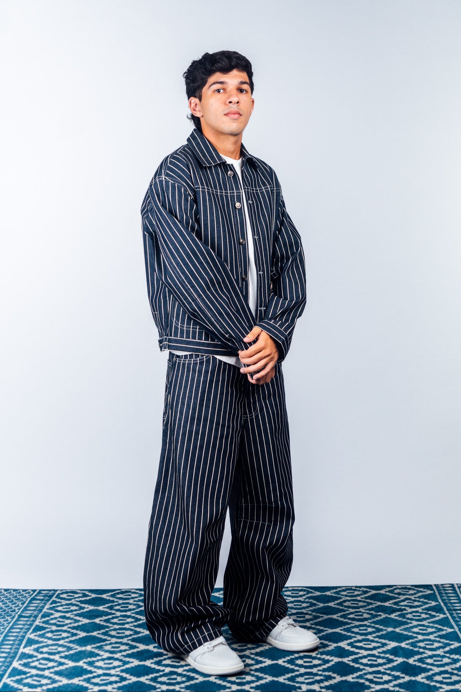 Denim Work Jacket 'Railroad Stripe'