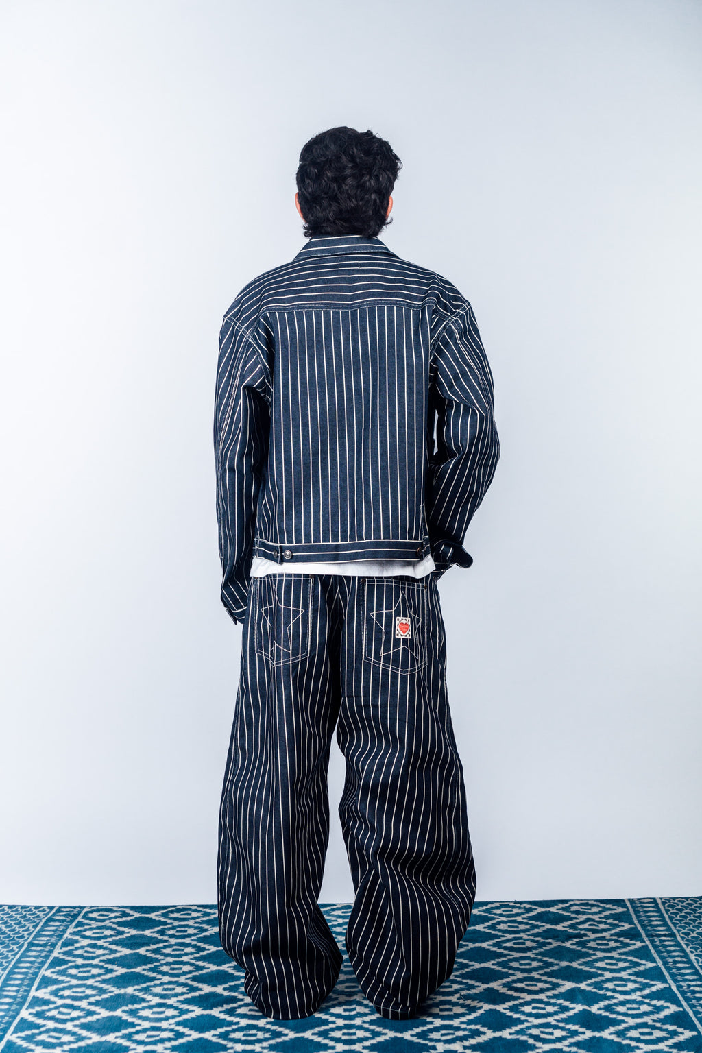 Denim Work Jacket 'Railroad Stripe'