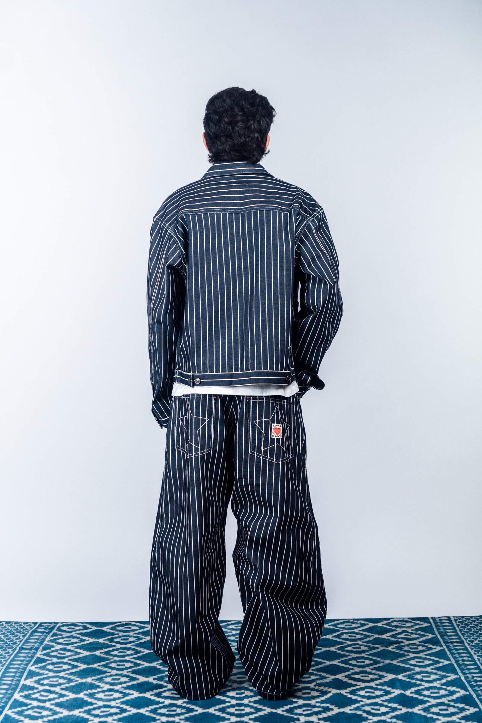 Denim Work Jacket 'Railroad Stripe'