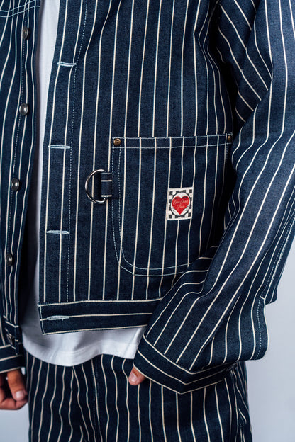 Denim Work Jacket 'Railroad Stripe'