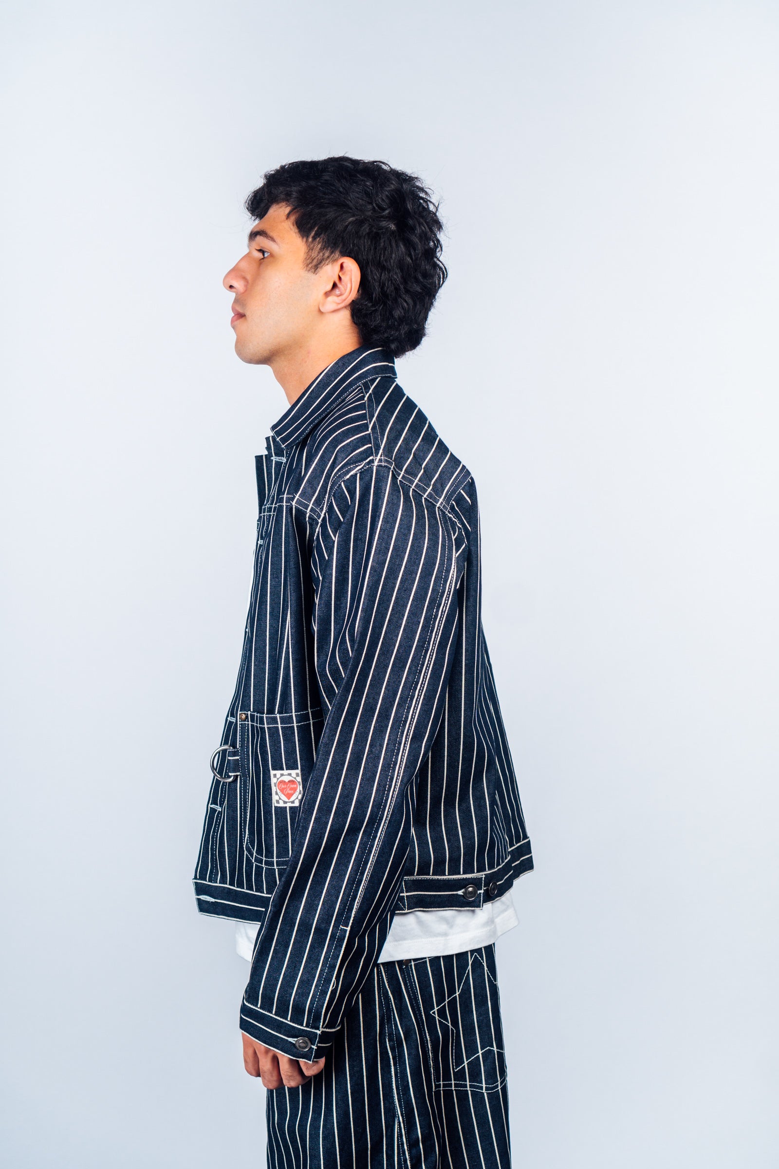 Denim Work Jacket 'Railroad Stripe'