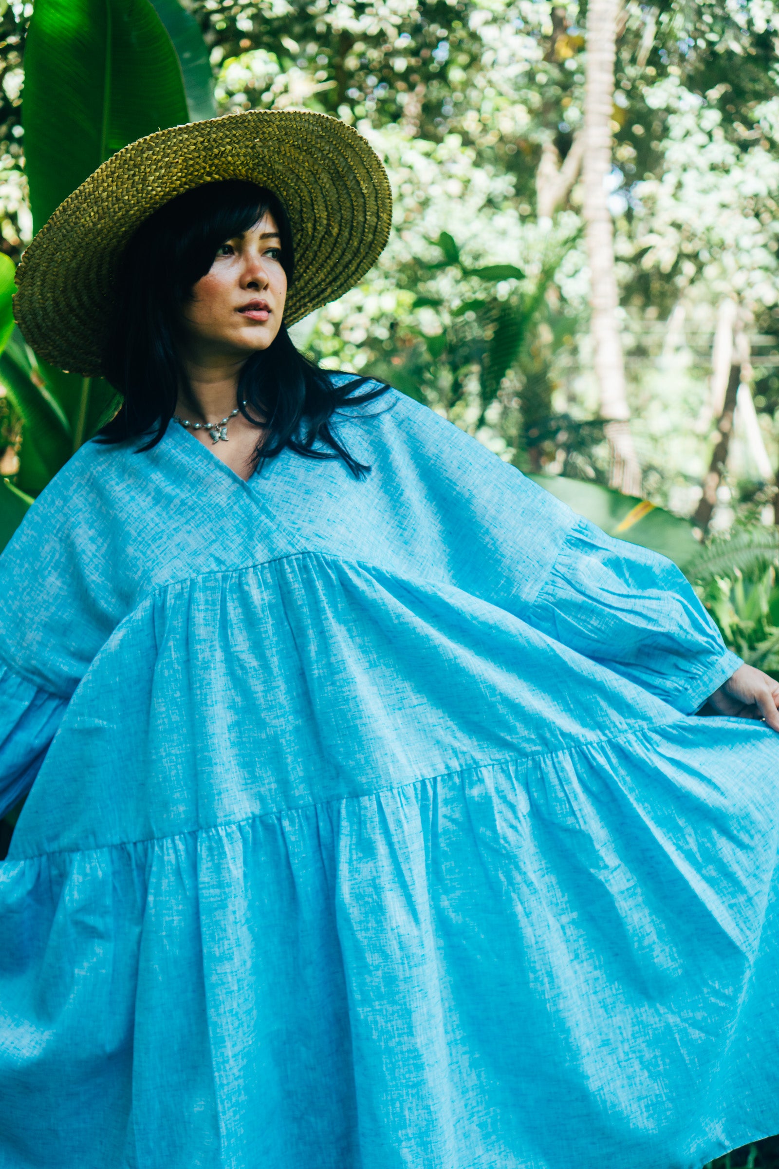 Jasmine Dress 'Light Blue Khadi'