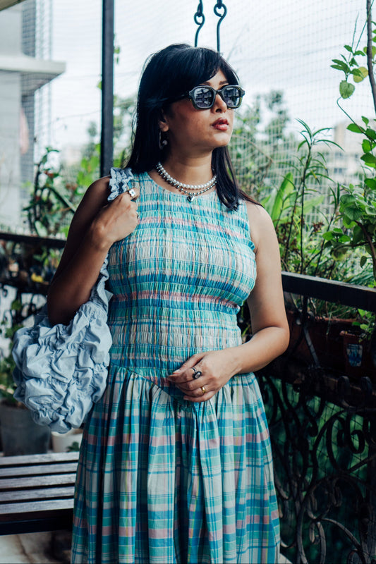 Ruched Dress 'Madras Magic 06'